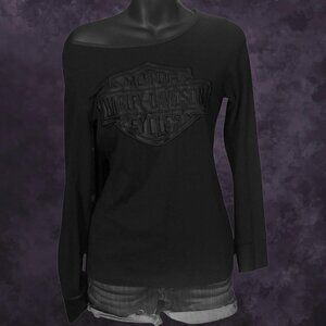 Harley Davidson Black Slouchy Top